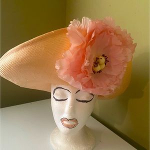 Beautiful Jack McConnell Natural Straw Church Dress Hat